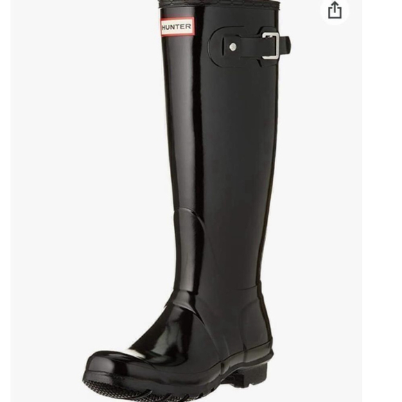 Hunter Shoes - HUNTER | Tall Black Original Shiny Glossy Hunter Rain Boots UK 5/ US 6